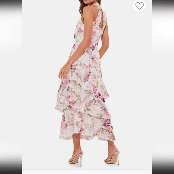 Lipsy Natalia Tiered Halter Dress - Picture 2 of 13